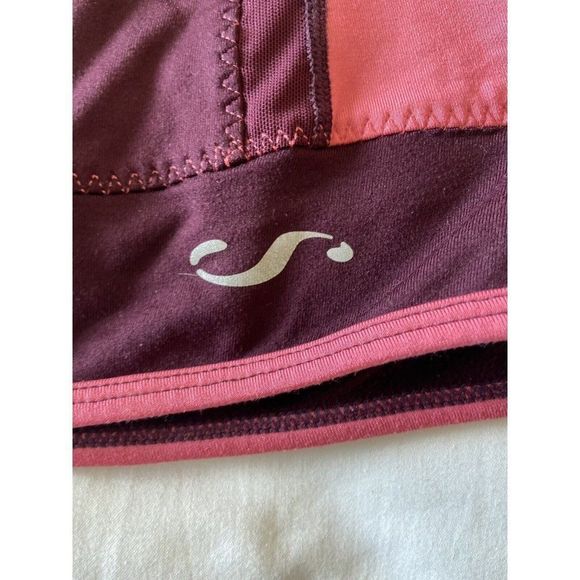 MNG womens activewear 1/4 zip  up pull over red thumb hole size M - Picture 4 of 11